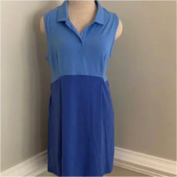 Puma Urban Sports Sleveless Dress Color Block Two Tone Blue Size XL - Picture 9 of 10